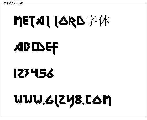 Metal Lord字体