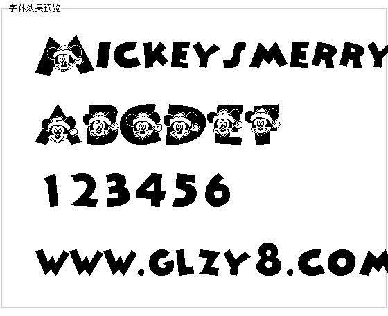 Mickeysmerryxmas字体