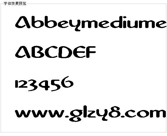 Abbeymediumestended字体