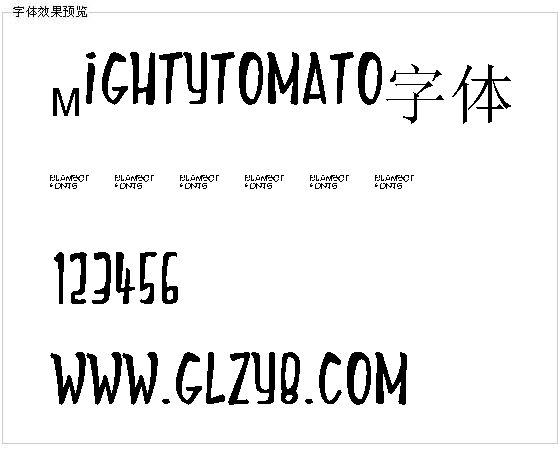 Mightytomato字体