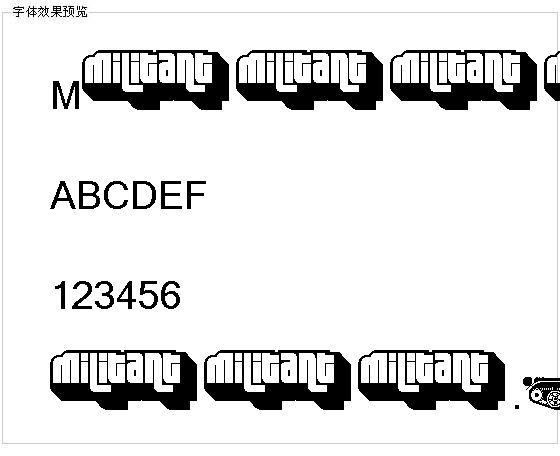 Militarydingbats字体