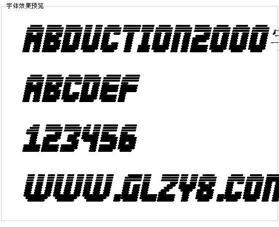 Abduction2000字体