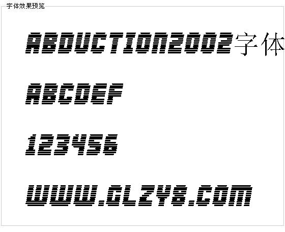 Abduction2002字体