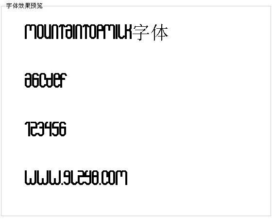 Mountaintopmilk字体