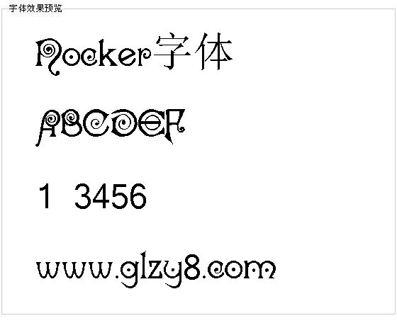 Nocker字体