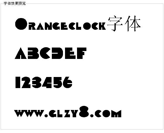 Orangeclock字体