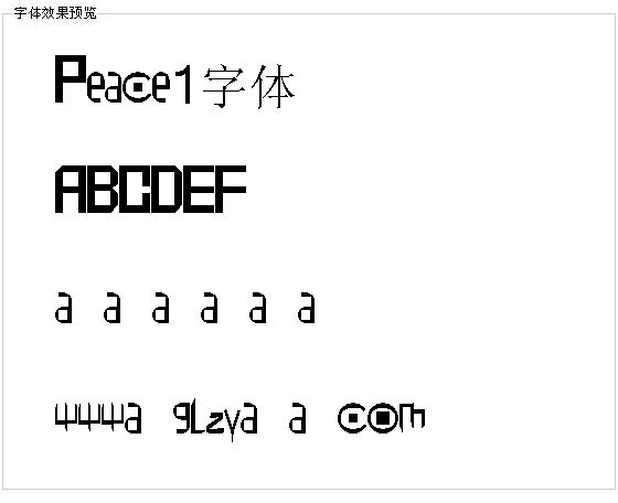 Peace1字体