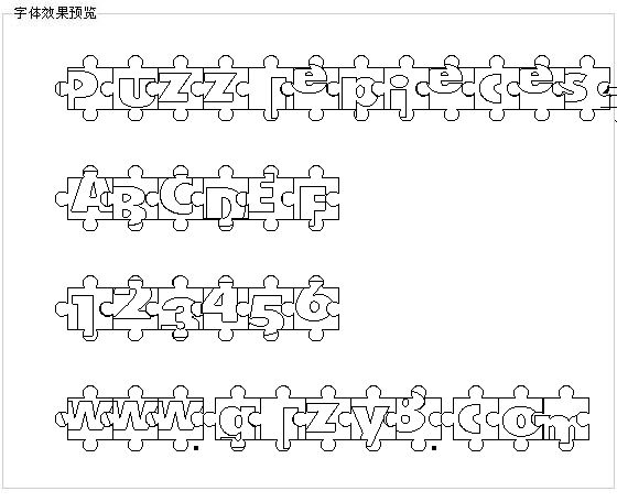 Puzzlepieces字体