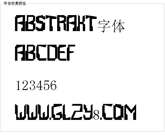 abstrakt字体