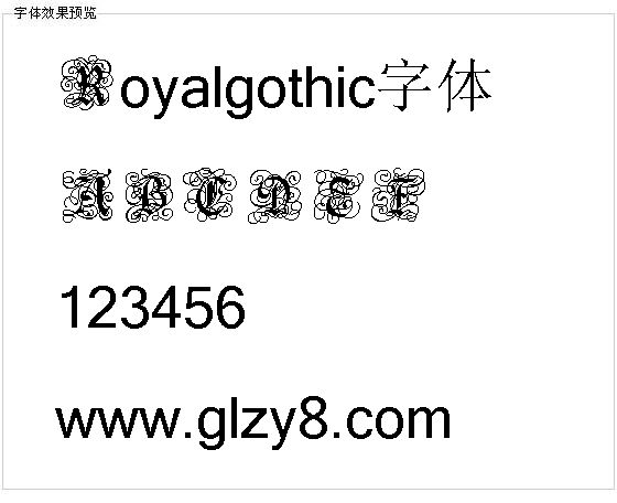 Royalgothic字体