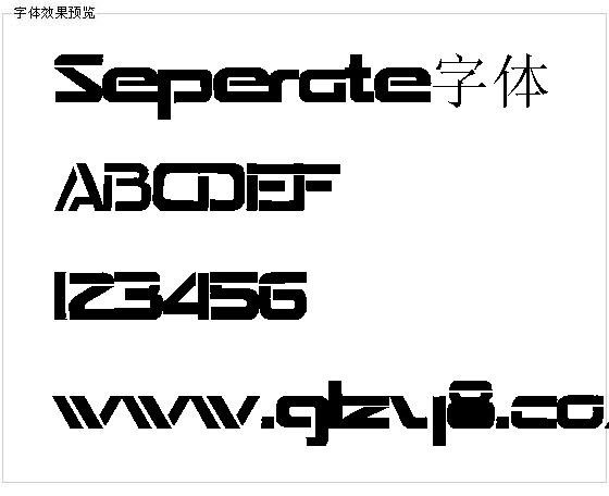 Seperate字体