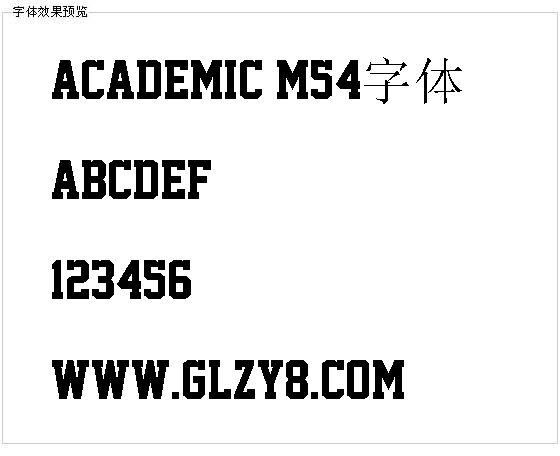 Academic M54字体