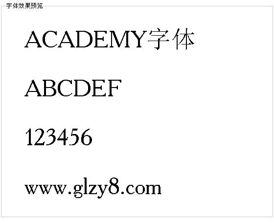 ACADEMY字体