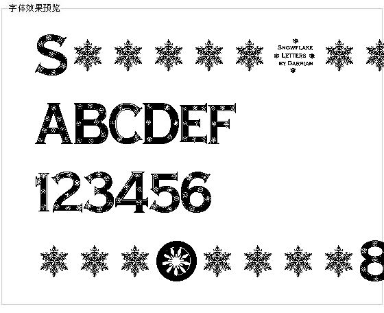 Snowflake letters字体