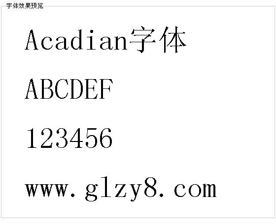 Acadian字体