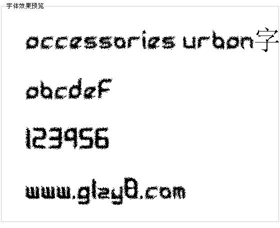 accessories urban字体