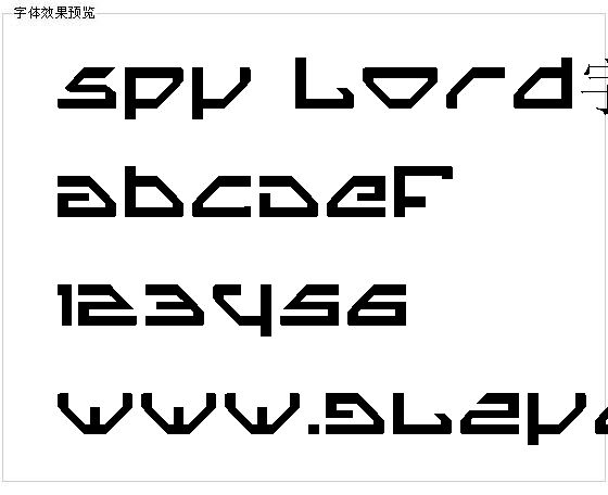 Spy Lord字体