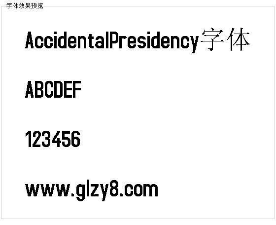 AccidentalPresidency字体