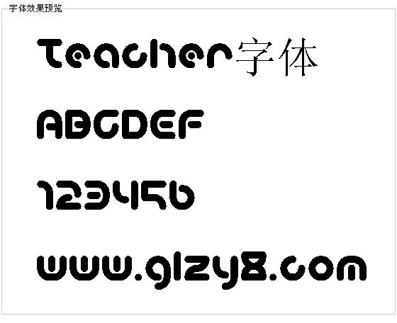 Teacher字体