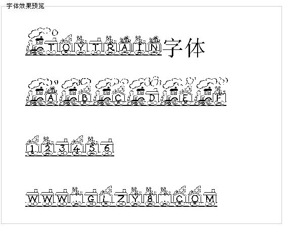 Toytrain字体