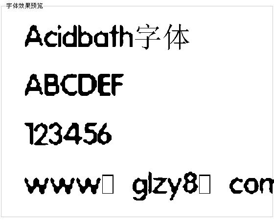 Acidbath字体