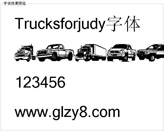 Trucksforjudy字体