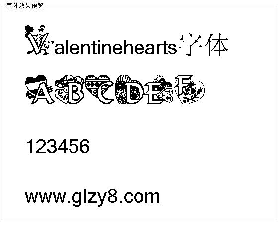 Valentinehearts字体