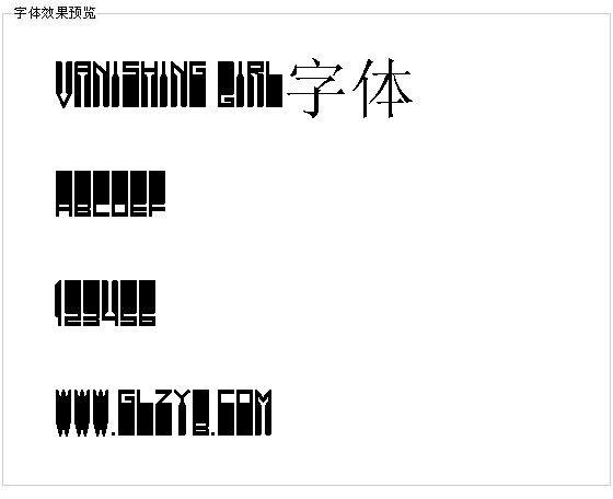 Vanishing Girl字体