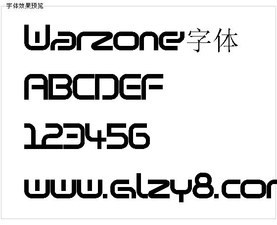 Warzone字体