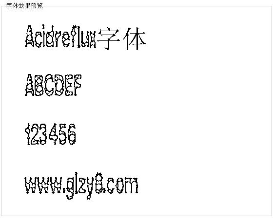 Acidreflux字体