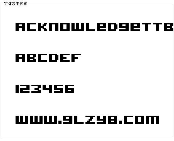 AcknowledgeTTBRK字体