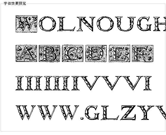 Wolnoughcapitals字体