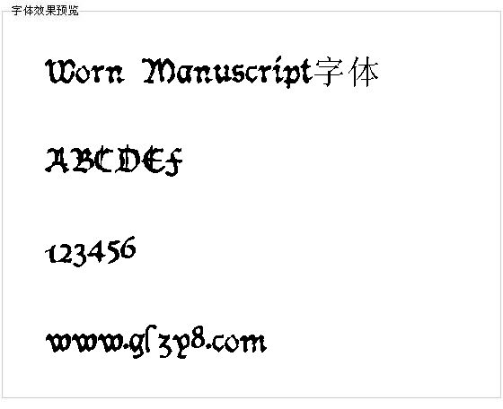 Worn Manuscript字体