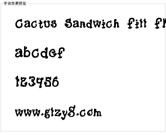 Cactus Sandwich Fill FM字体