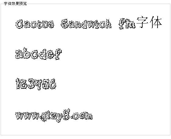 Cactus Sandwich FM字体