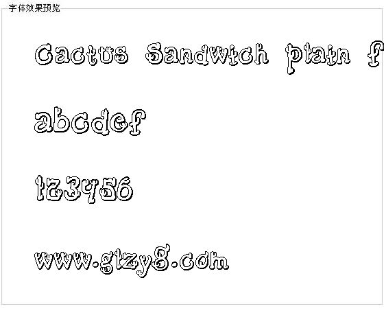 Cactus Sandwich Plain FM字体