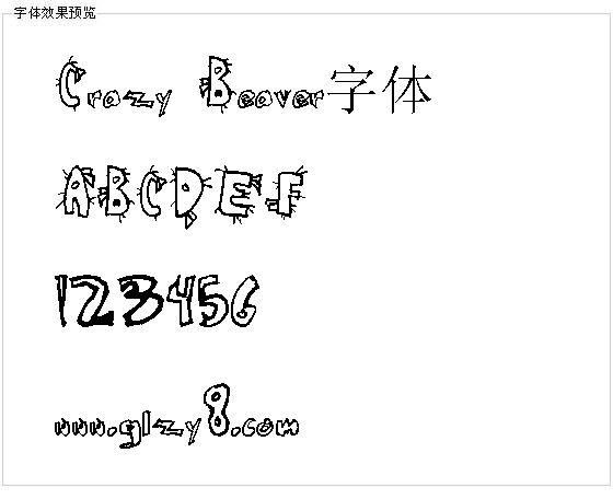 Crazy Beaver字体