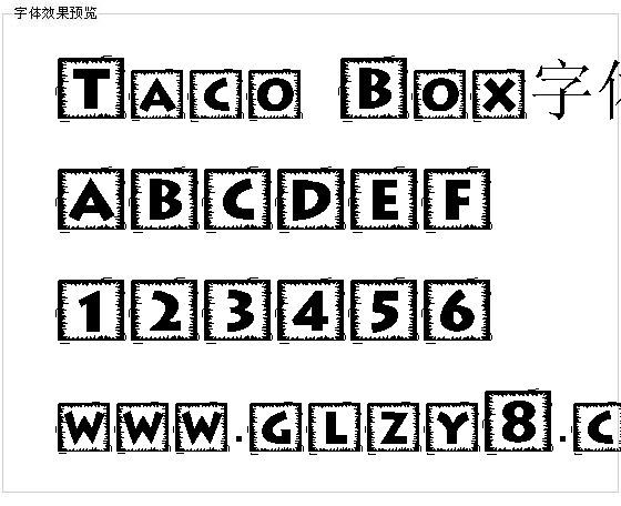 Taco Box字体