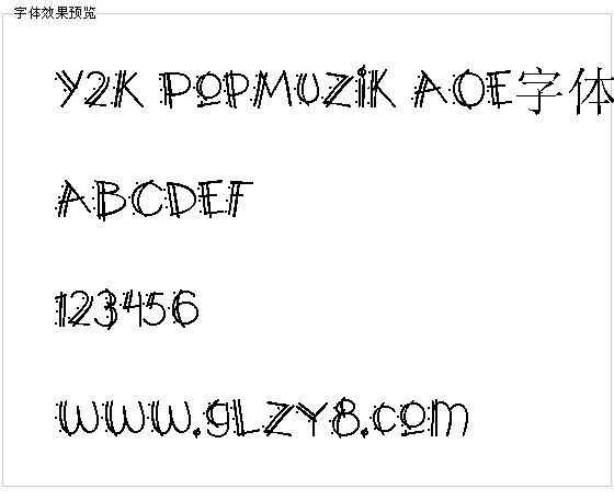 Y2K PopMuzik AOE字体