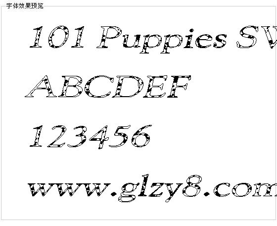 101 Puppies SW字体