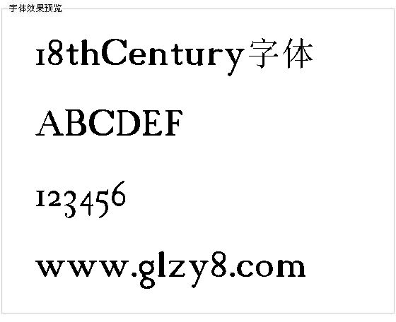 18thCentury字体