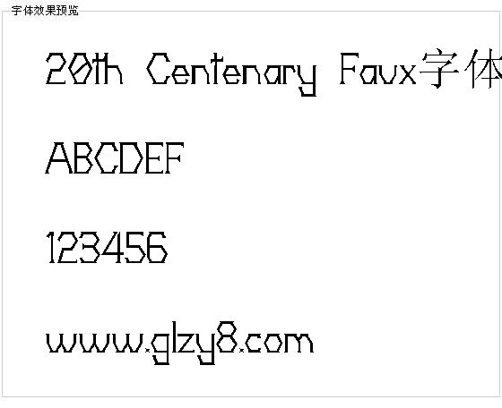 20th Centenary Faux字体