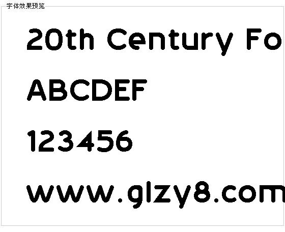 20th Century Font字体