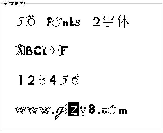 50 fonts 2字体