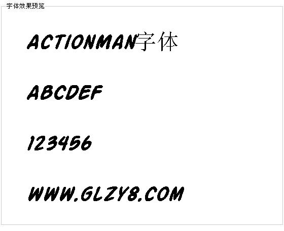 ActionMan字体