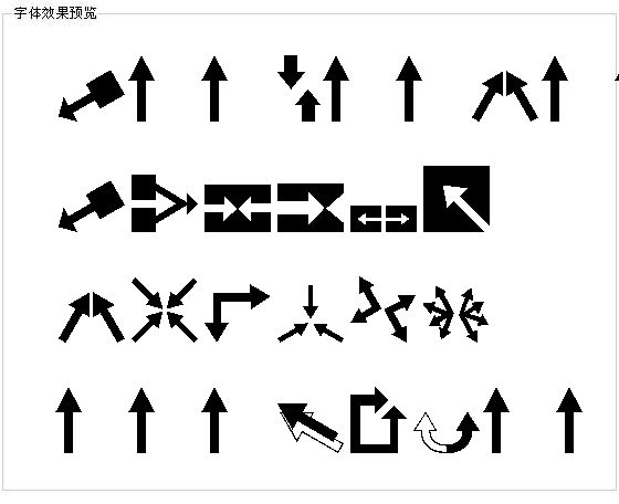 Arrows1字体