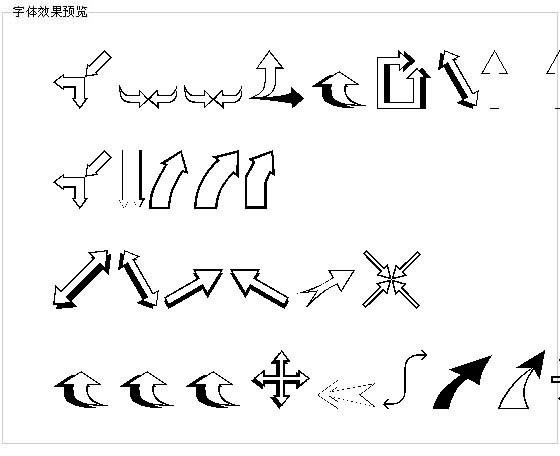 Arrows2字体