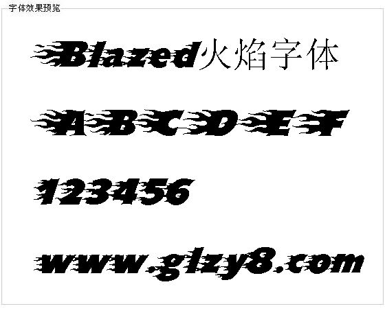 Blazed火焰字体