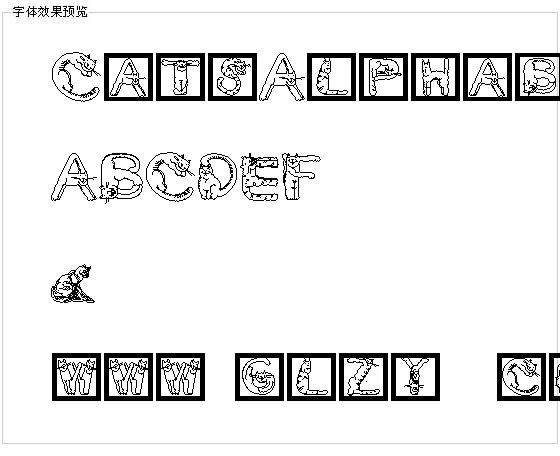 CatsAlphabet字体