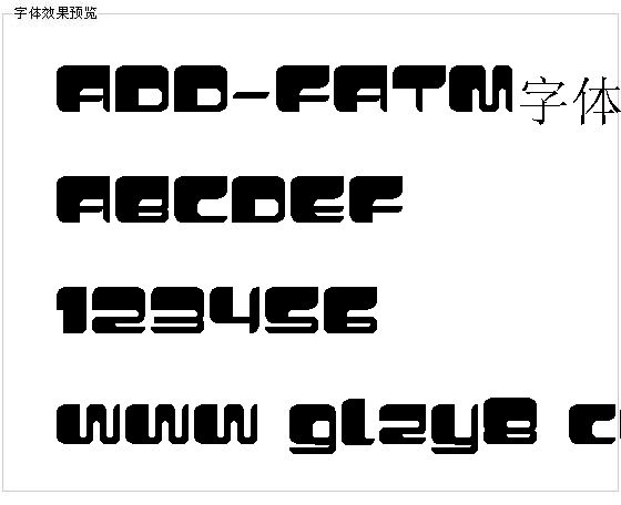 ADD-FATM字体